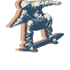 Skateboarding Skateboarder Skateboard Skater Retro