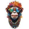 Bunter Affe