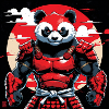 Roter Panda Zen-Geist