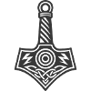 Thors hammer Mjølner Hammer af guden Thor