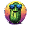 Cool cucumber with sunglasses