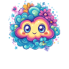 Cute Cloud with Flowers