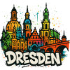 Dresden Skyline Graffiti
