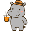 Nilpferd Erfrischung Limonade