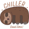 Sticker humour paresseux chiller paresse