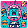 Pixel console, retro and snacks