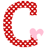 Letter c heart