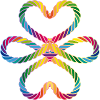 Simbolo colorato del cuore del cordone - Amore e connessione