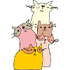 katzen treffen bunt