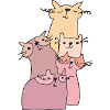 katzen treffen rosa