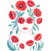 Silhouette Femme Fleur Coquelicot Femme