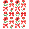 Women's Poppy Flower Bow
