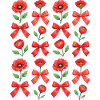 Noeud Fleur Coquelicot Femmes