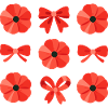 Women's Poppy Flower Bow