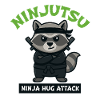 Raccoon Ninja Hug Attack
