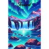 Islande Aurora Affiche Rétro Souvenir Vintage