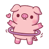 Cute Pig With Hoop