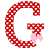 Letter g heart