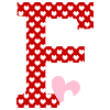 Lettre F cœur
