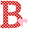 Lettre B cœur