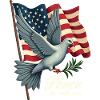Dove of peace with flag