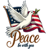 Dove of peace with flag