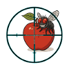 Fadenkreuz Apfel Fliege
