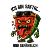 Juicy pizza with sunglasses