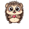 Hedgehog with a heart