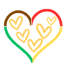 Heart motif in natural tones