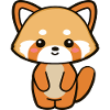 Kawaii Red Panda Cartoon