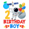 Space Adventure 2nd Birthday Boy