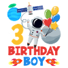 Astronaute Aventure Anniversaire Garçon Design