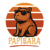 Capybara Father’s Day Retro