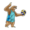 Sloth Volleyball Player Volleyball