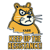 Resistance beaver with angry look