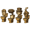 Steampunk Toilet Characters PNG Art