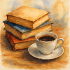 Buch und Kaffee