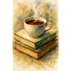Book and coffee