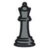 Chess piece embroidered