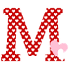 Lettre m cœur