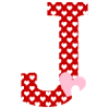 Lettre j cœur
