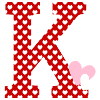 Letter k heart
