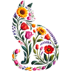 Silhouette Chat Floral Femmes