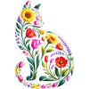 Silhouette Chat Floral Femmes