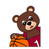 Bear with Basketball - Basketball Motif