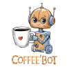 Cute Coffee Robot With Heart