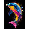 Delfin Pop Art Bunt