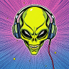 Alien Skull Headphones