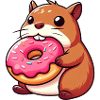 Süße Capybara Hamster Meerschweinchen Cartoon 